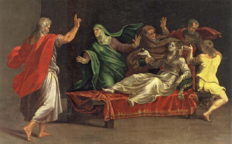 MAZZOLA BEDOLI, Girolamo The evangelist Johannes awakes Drusiana of the dead Germany oil painting art